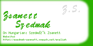 zsanett szedmak business card